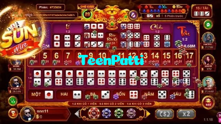 available types of TeenPatti bet including pre-match live express and system bets