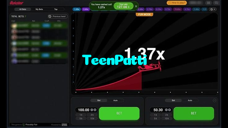 available types of TeenPatti bet including pre-match live express and system bets